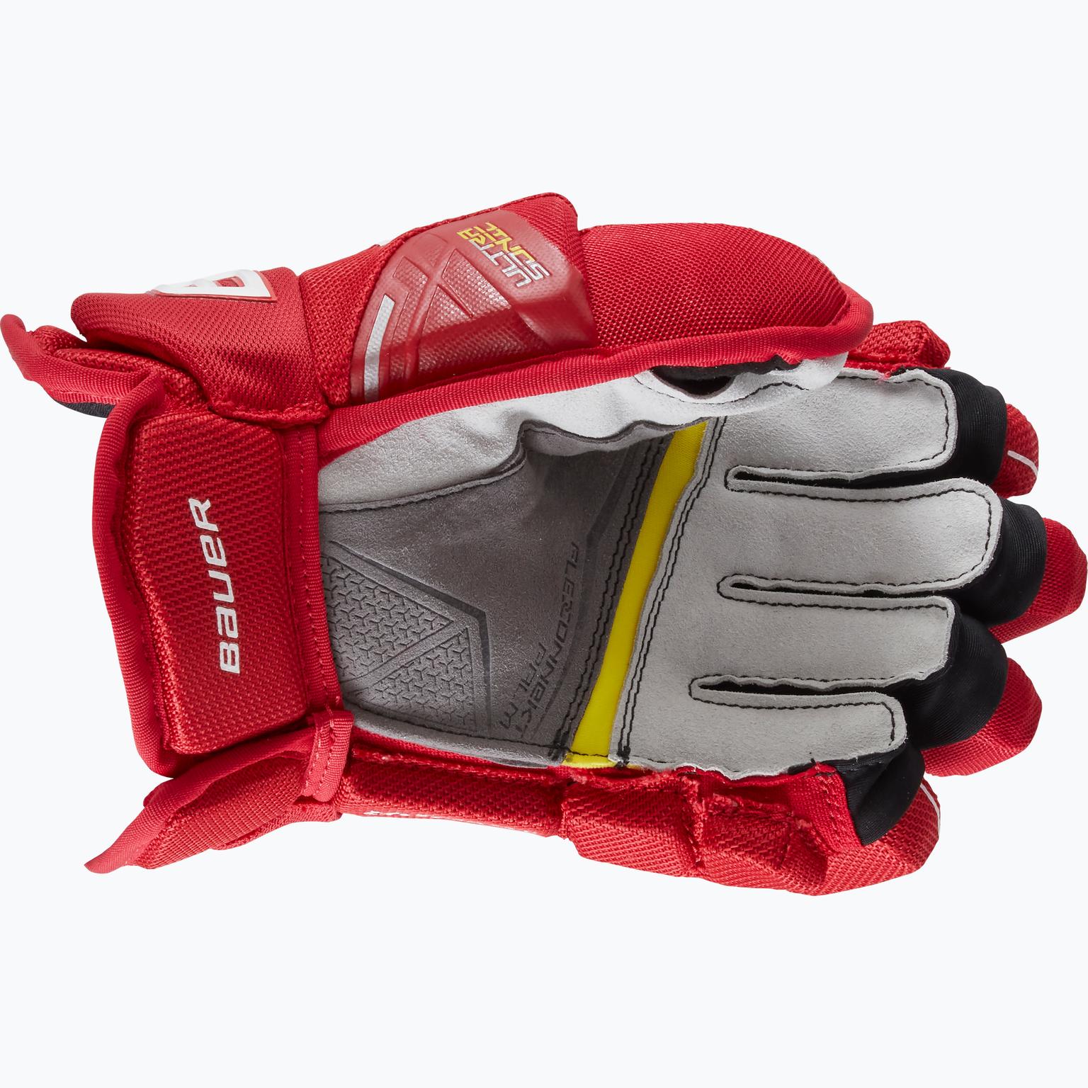 Bauer Hockey S21 Supreme Ultrasonic JR hockeyhandskar  Röd