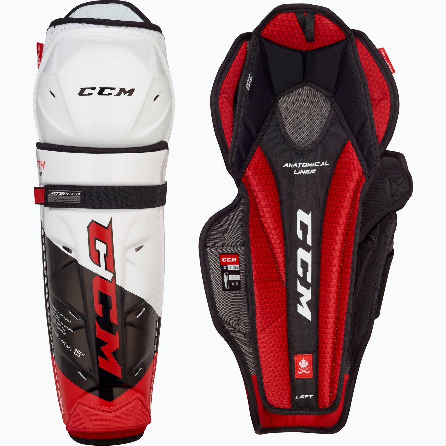 CCM Hockey SG Jetspeed FT4 Pro SR benskydd Flerfärgad