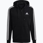 förhandsvisning ikon 5 för adidas Essentials Fleece 3-Stripes Full-Zip huvtröja  Svart