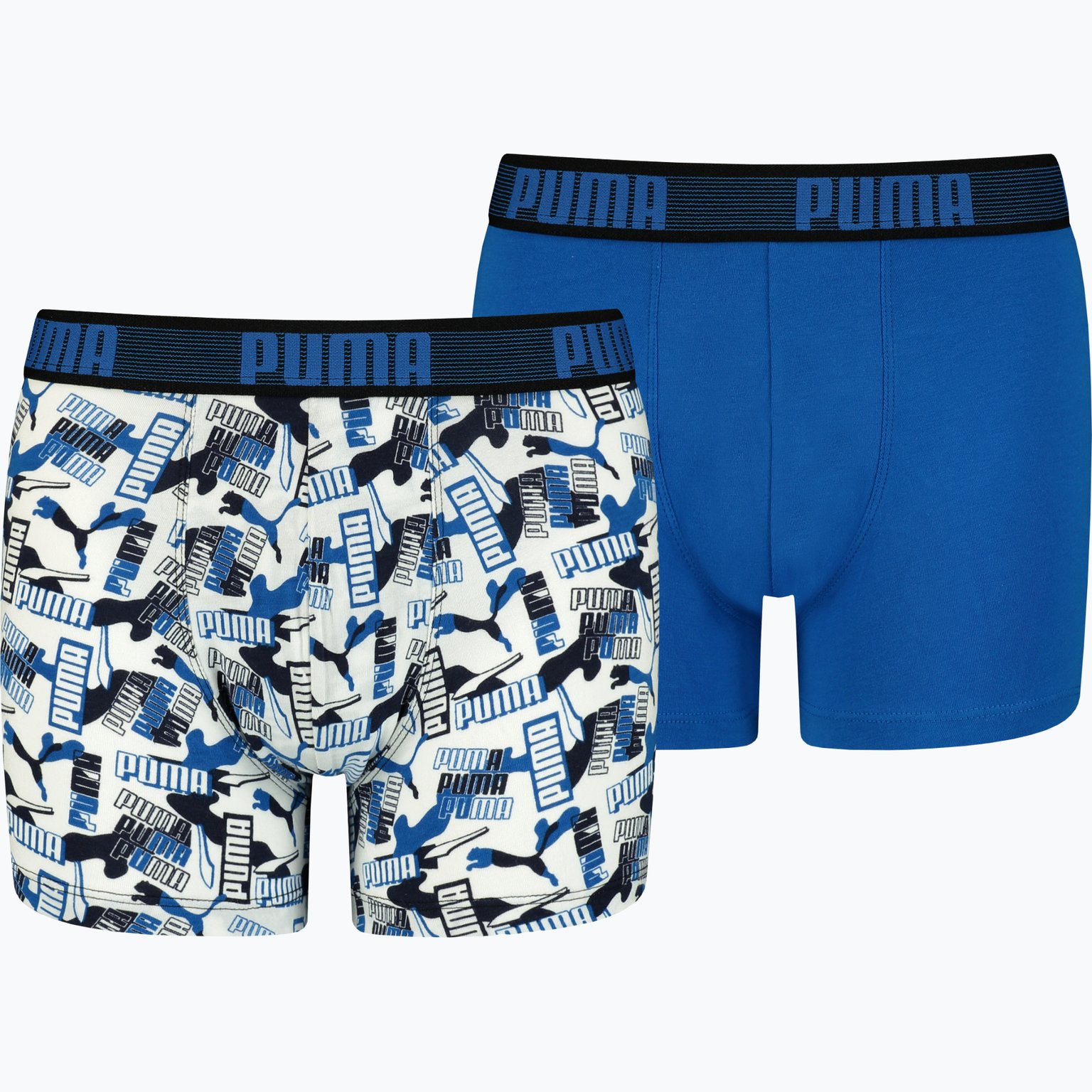 Puma Logo Print Boxer 2-pack JR kalsonger Blå