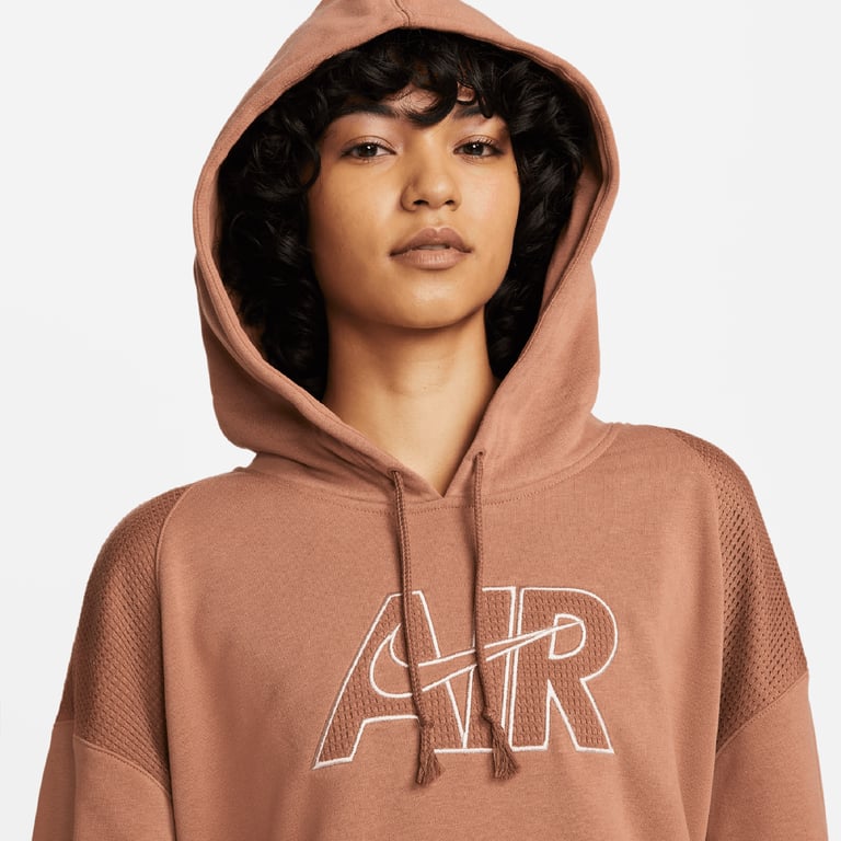 Nike Air Fleece W huvtröja Beige