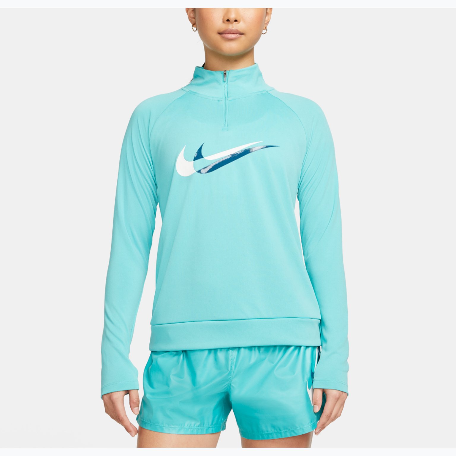 Nike Dri-FIT Swoosh Run 1/4 W träningströja Blå