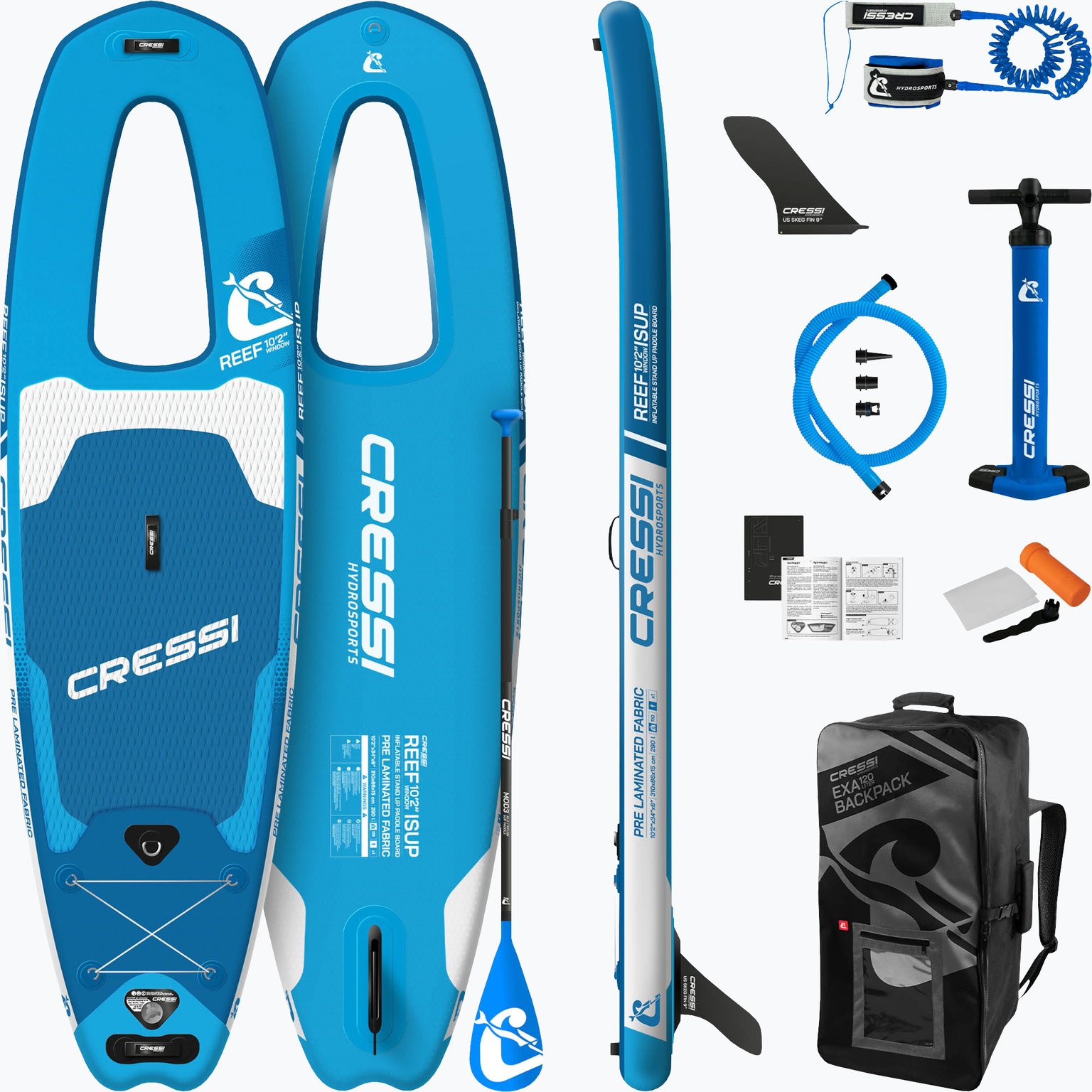 Cressi Reef Window SUP Set Blå