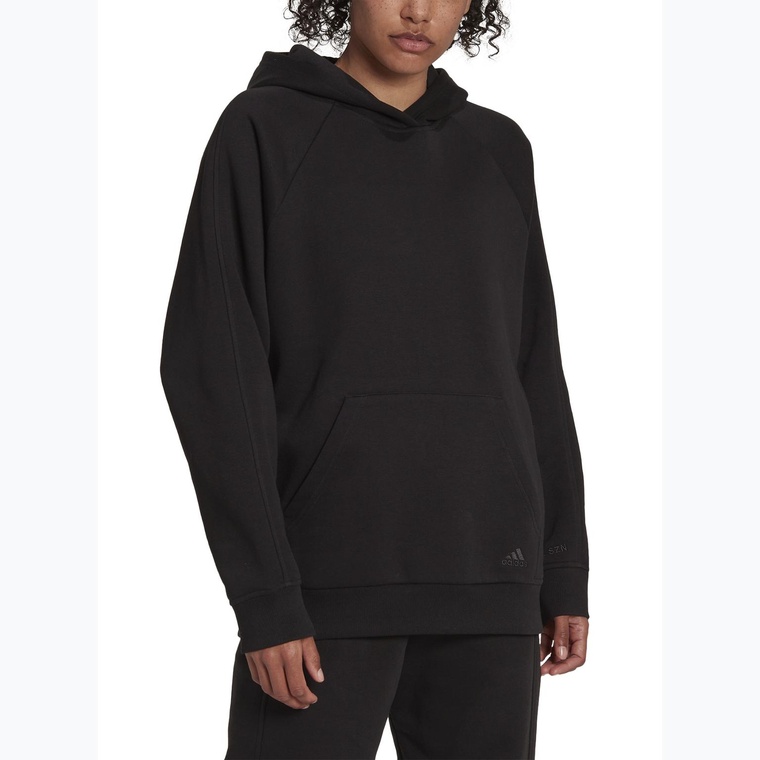 adidas All SZN Fleece Boyfriend huvtröja Svart