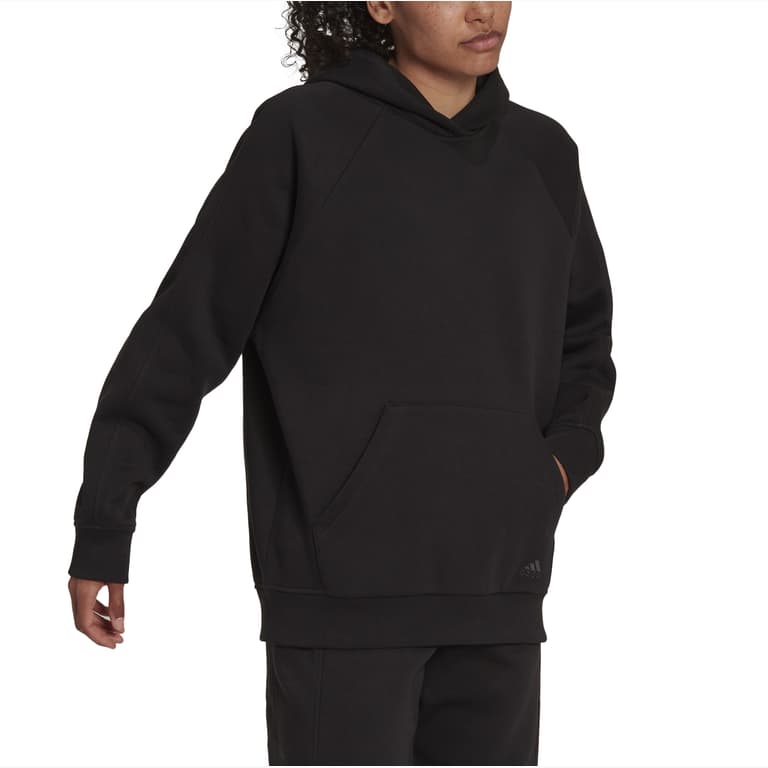 adidas All SZN Fleece Boyfriend huvtröja Svart