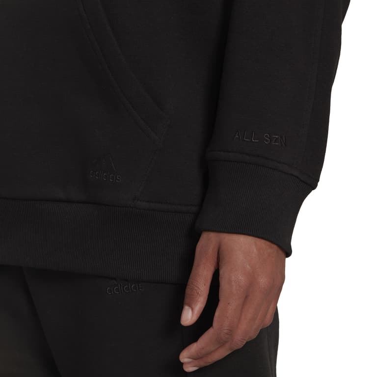 adidas All SZN Fleece Boyfriend huvtröja Svart