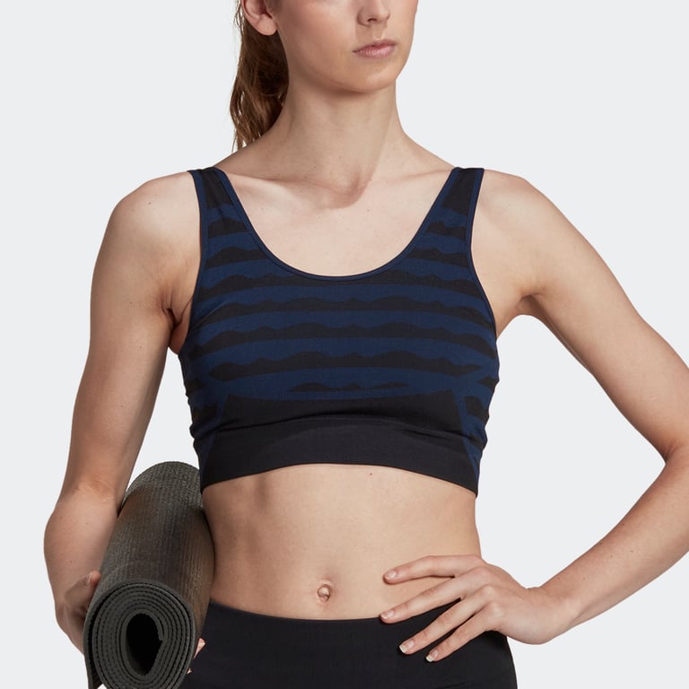 adidas Marimekko Light-Support Aeroknit sport-BH Blå