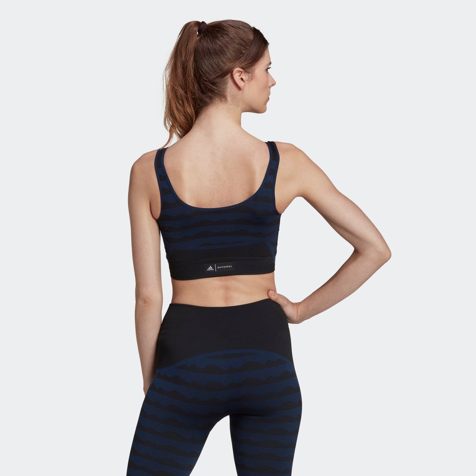 adidas Marimekko Light-Support Aeroknit sport-BH Blå