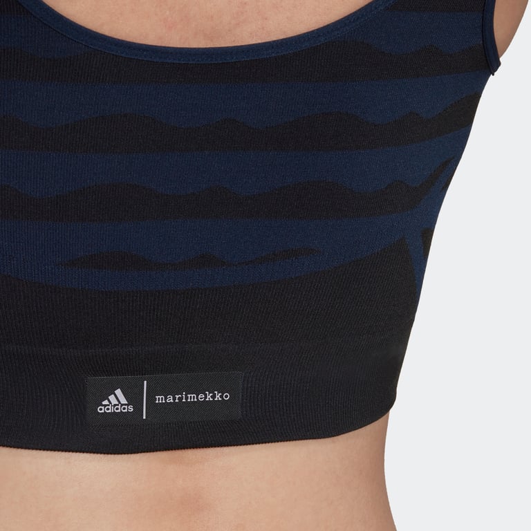 adidas Marimekko Light-Support Aeroknit sport-BH Blå