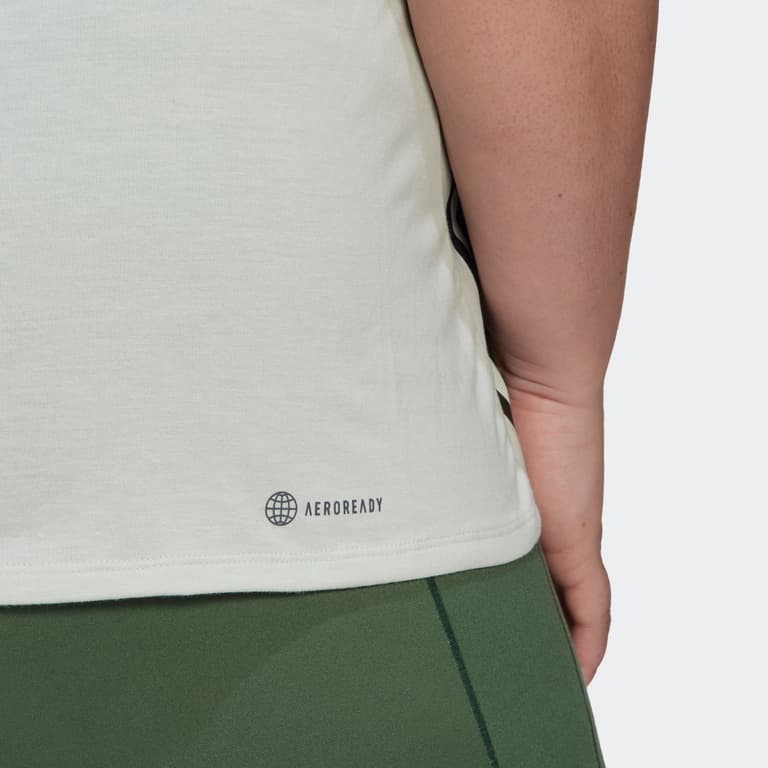 adidas Icons 3-Stripes Plus Size träningst-shirt Grön