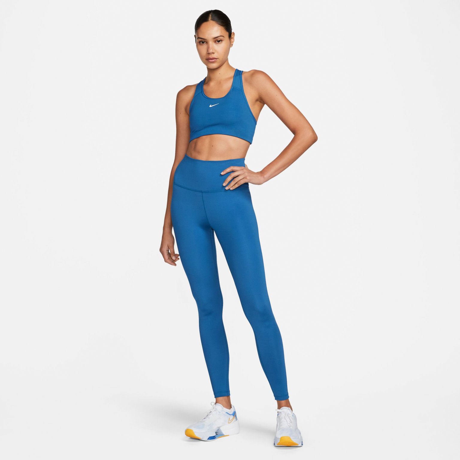 Nike Dri-FIT One High Waist träningstights Blå