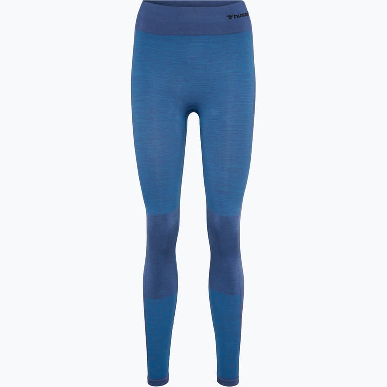 Hummel hmlCLEA Seamless Mid Waist träningstights Blå