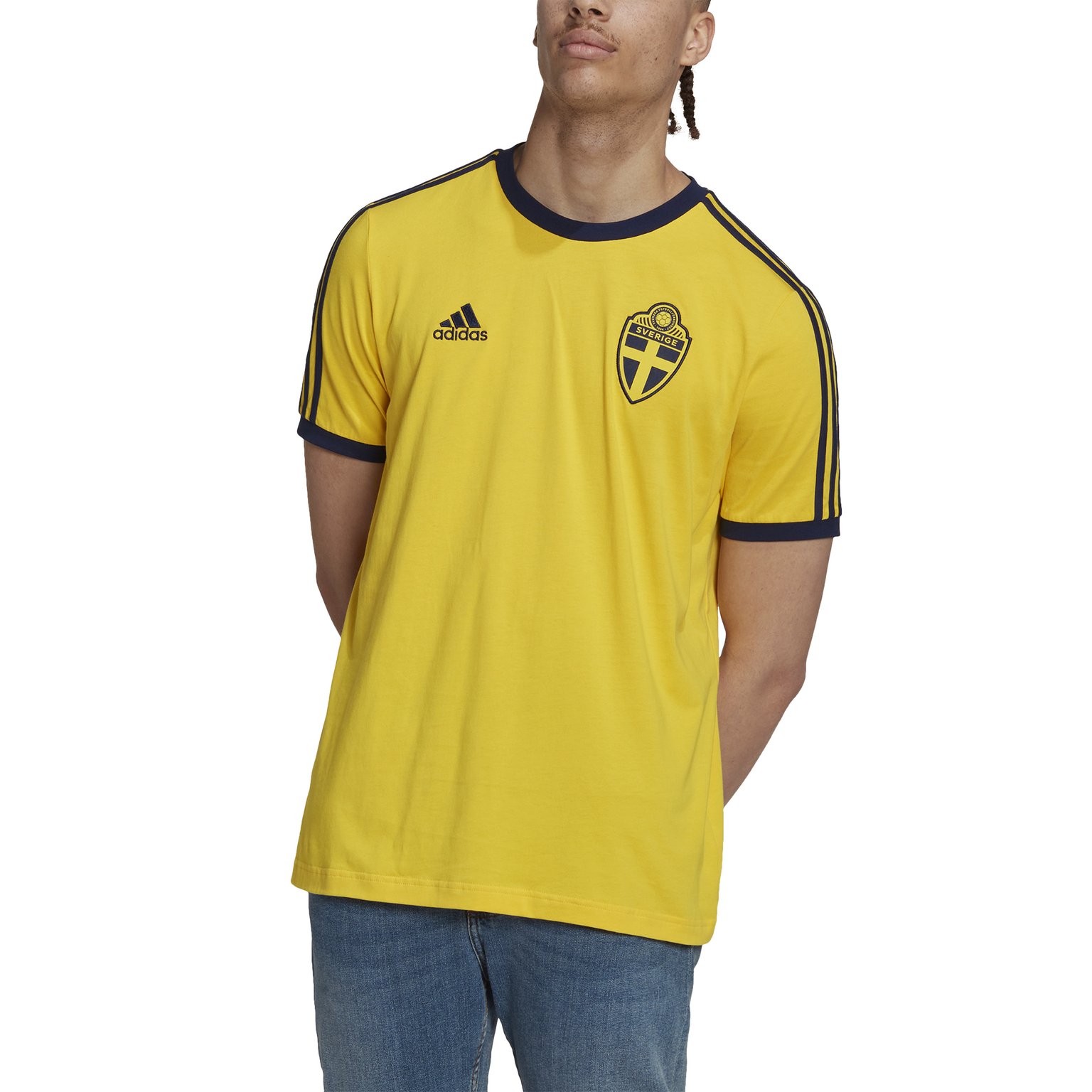 adidas Sweden 3-Stripes t-shirt  Gul