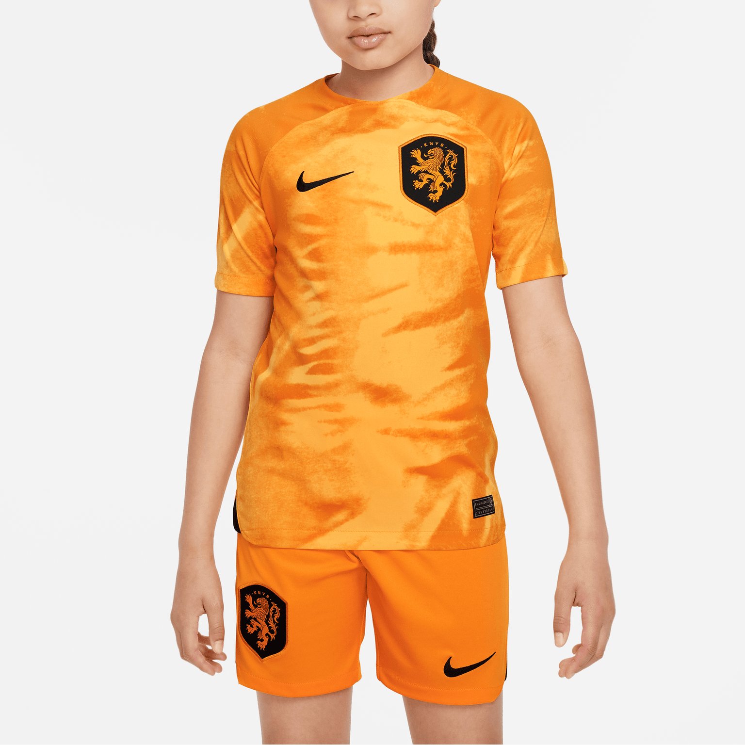 Nike Nederländerna 2022/23 Stadium Home JR matchtröja Orange