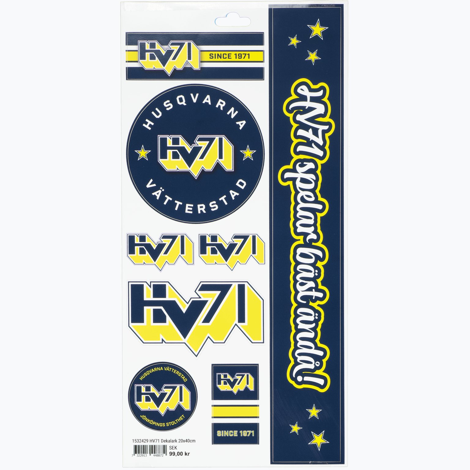 HV71 Dekalark 20x40cm Flerfärgad