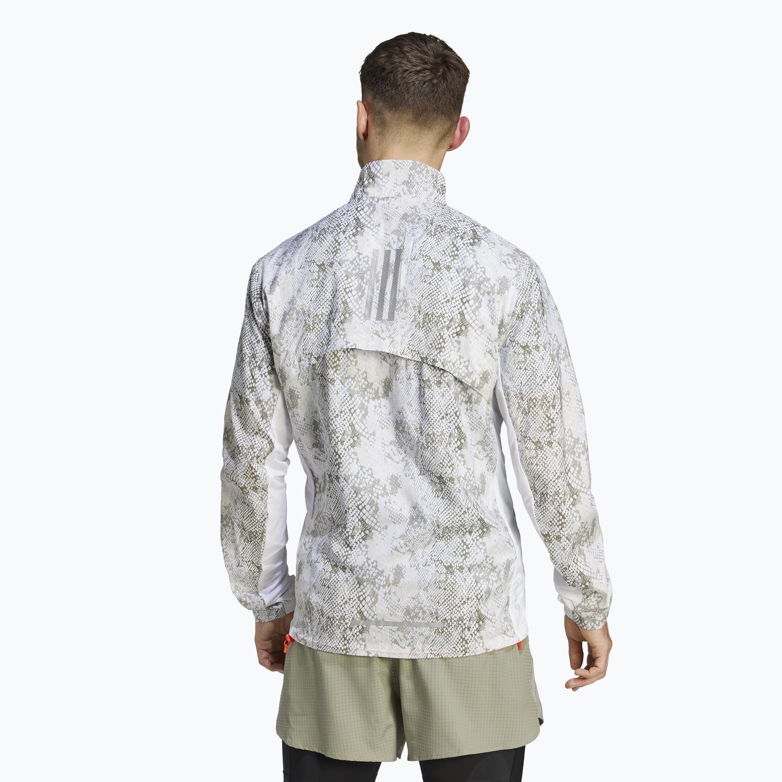 adidas Marathon Print M träningsjacka Vit