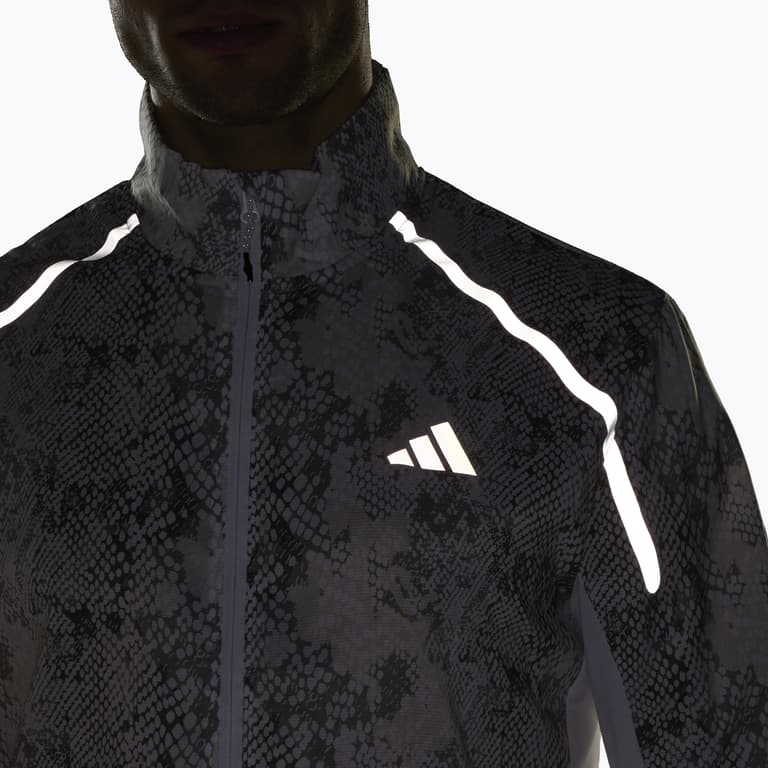 adidas Marathon Print M träningsjacka Vit