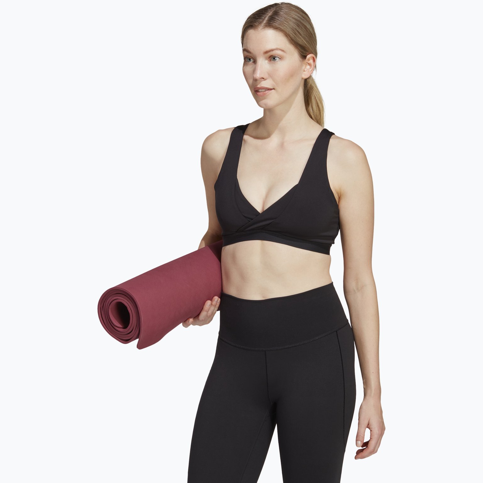 adidas Yoga Essentials Light-Support sport-BH Svart