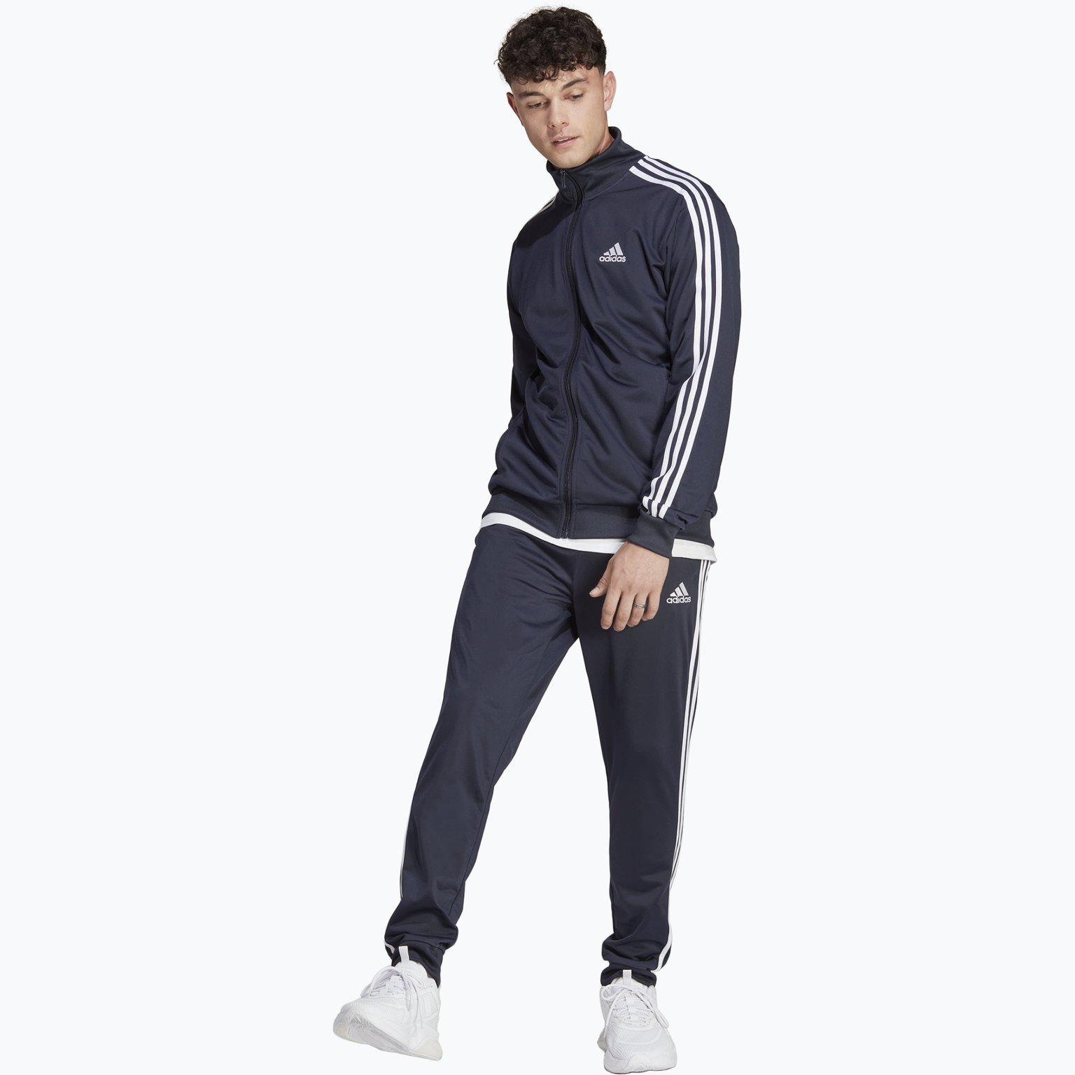 adidas Basic 3-Stripes Tricot M träningsoverall Blå