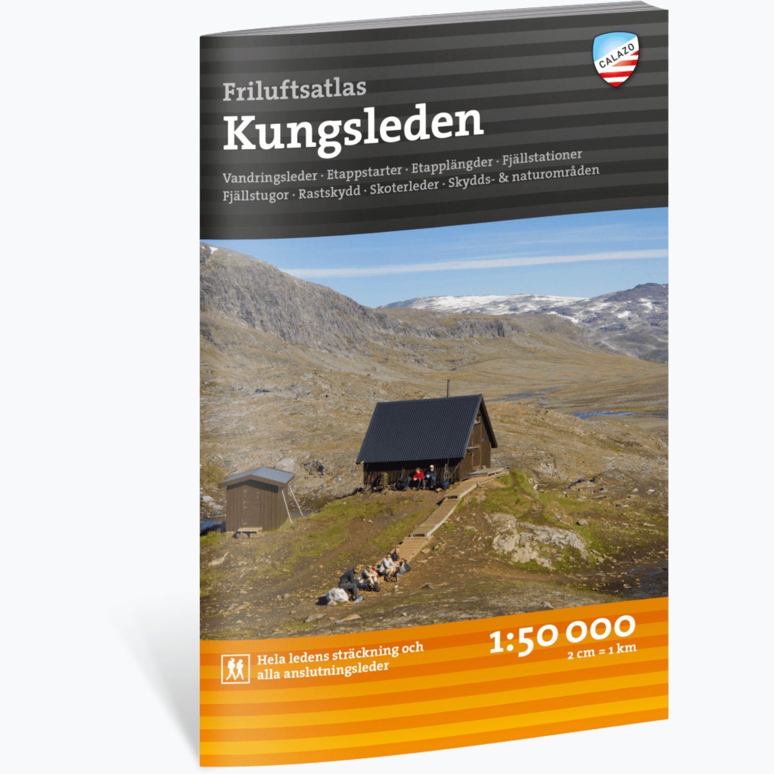 Calazo Friluftsatlas Kungsleden 1:50 000 Flerfärgad