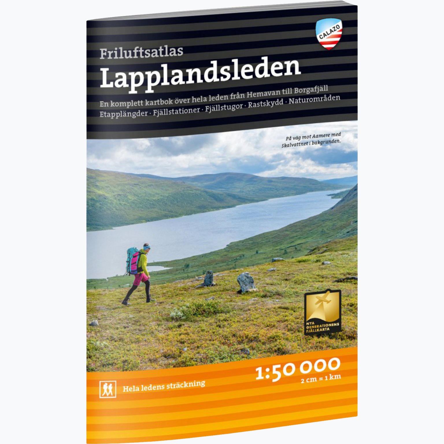 Calazo Friluftsatlas Lapplandsleden 1:50 000 Flerfärgad