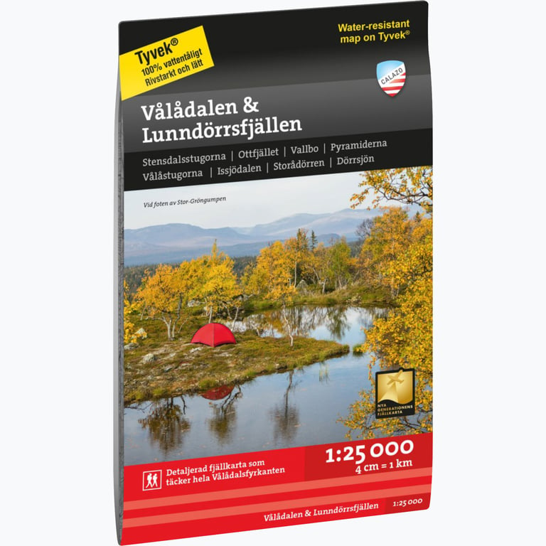 Calazo Vålådalen 1:25 000 karta Vit