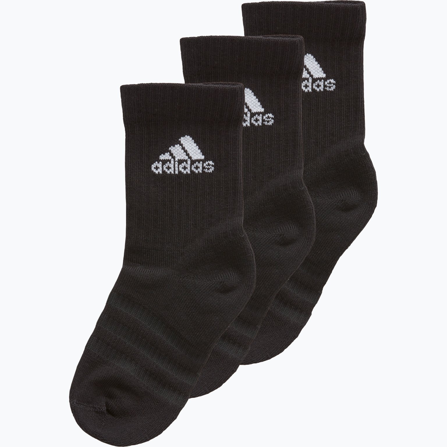 adidas Cushioned Crew 3-pack JR strumpor Svart