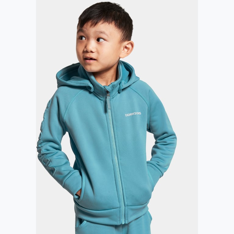 Didriksons Corin Full-Zip JR fleecejacka Blå