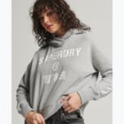 färgalternativ för Grå Superdry Code Core Crop Box huvtröja