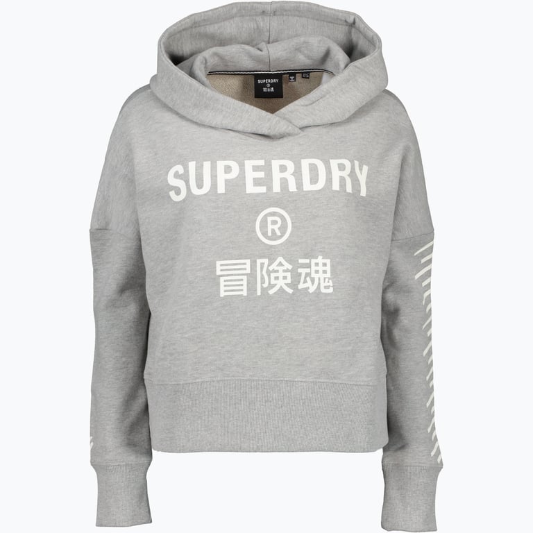 Superdry Code Core Crop Box huvtröja Grå