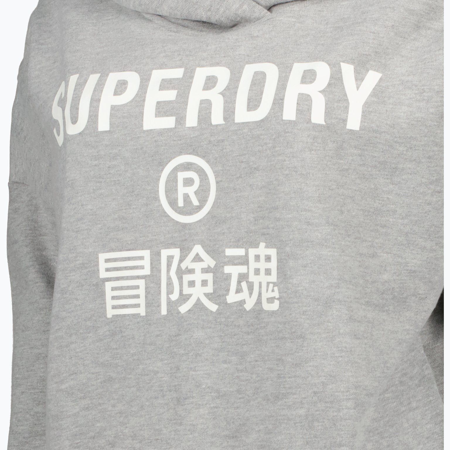 Superdry Code Core Crop Box huvtröja Grå