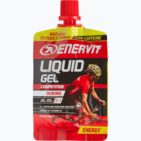 Enervit Liquid Gel Comp Citrus 60 ml energigel Röd