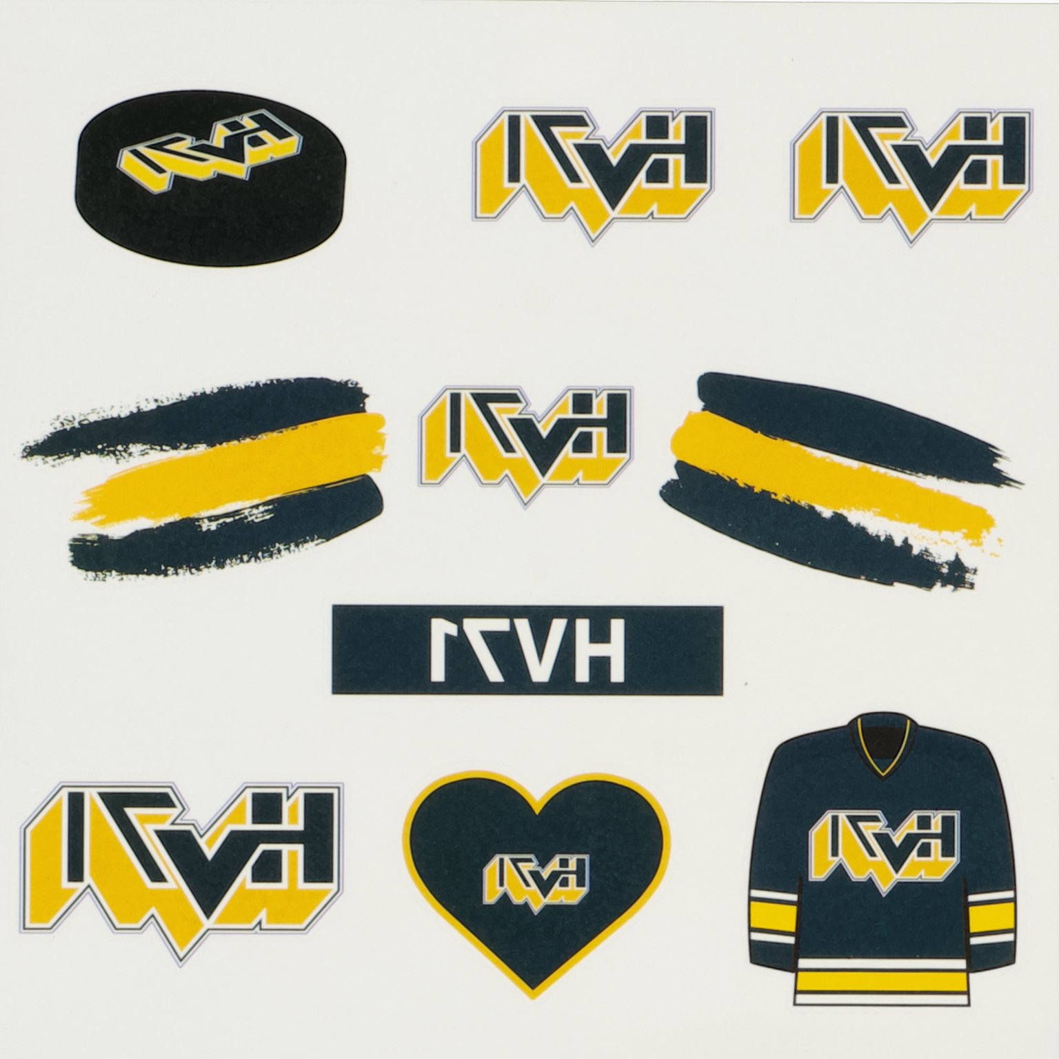 HV71 Tatueringar/Gnuggisar Gul