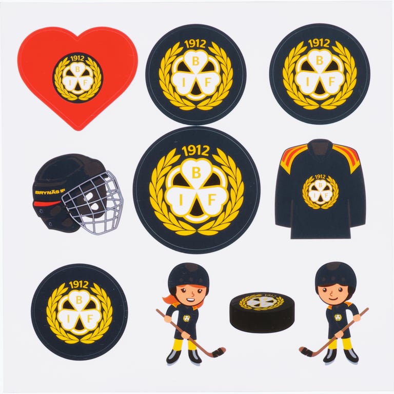 Brynäs IF BIF STICKERS Svart