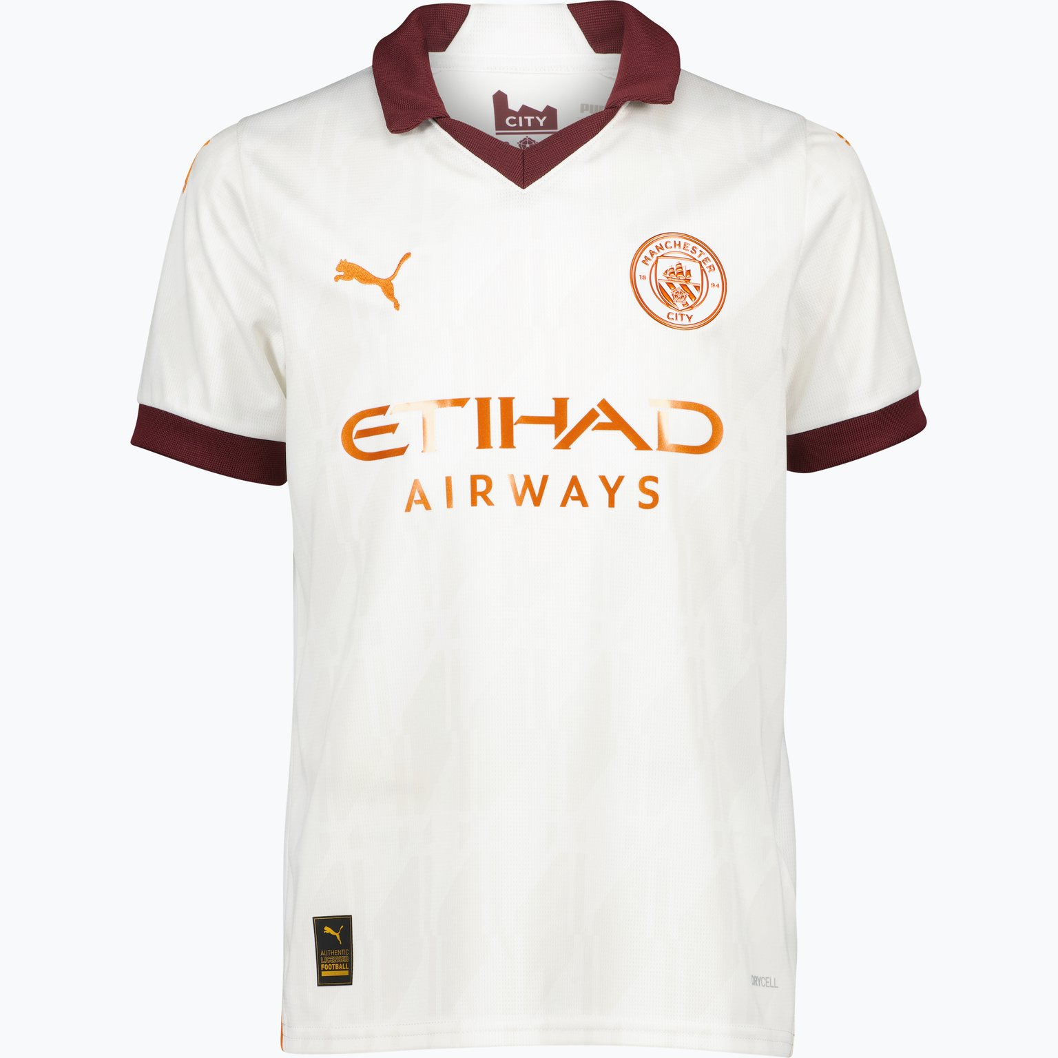 Puma Manchester City Away 23/24 JR matchtröja Vit