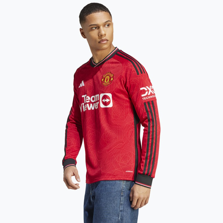 adidas Manchester United 23/24 Home LS M matchtröja Röd