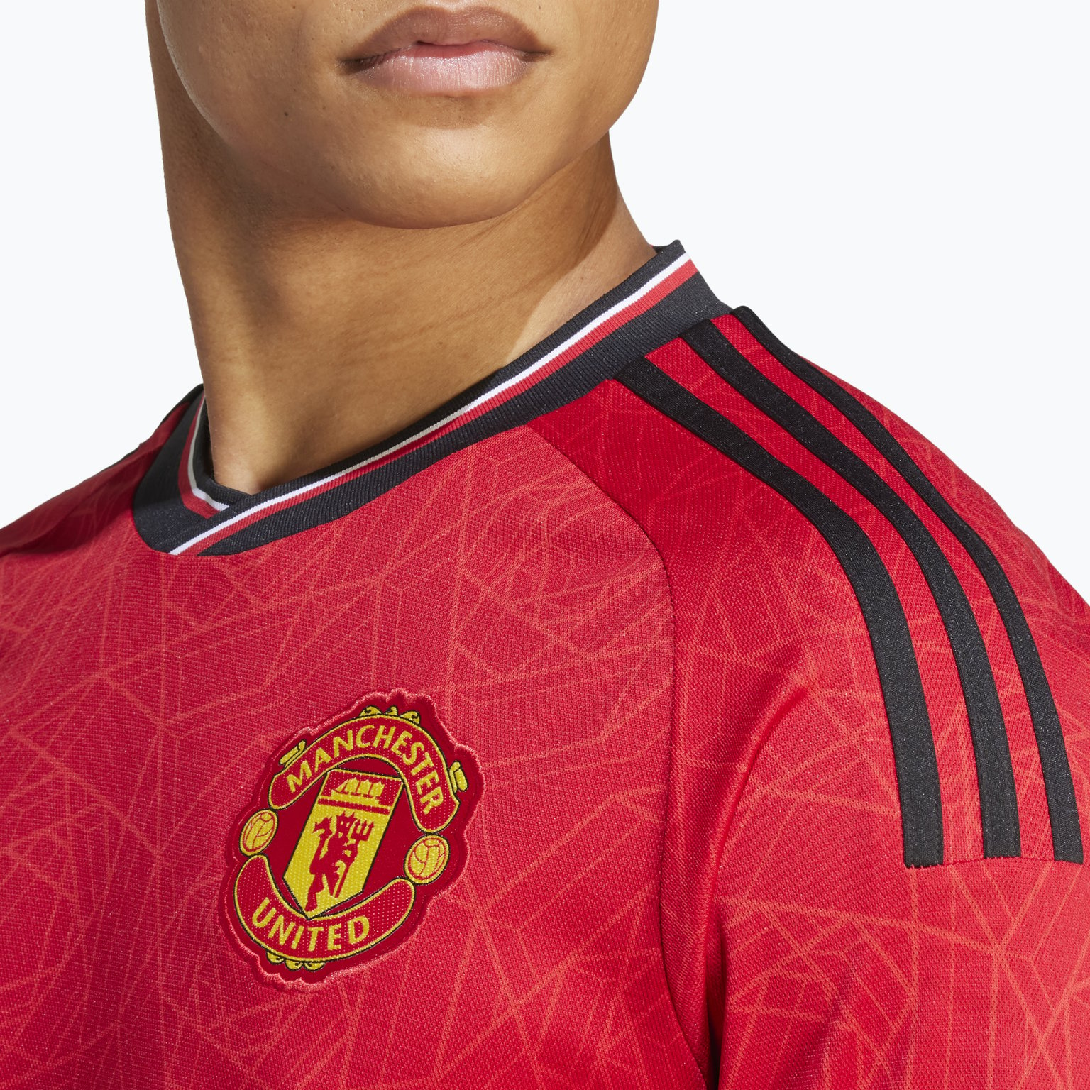 adidas Manchester United 23/24 Home LS M matchtröja Röd