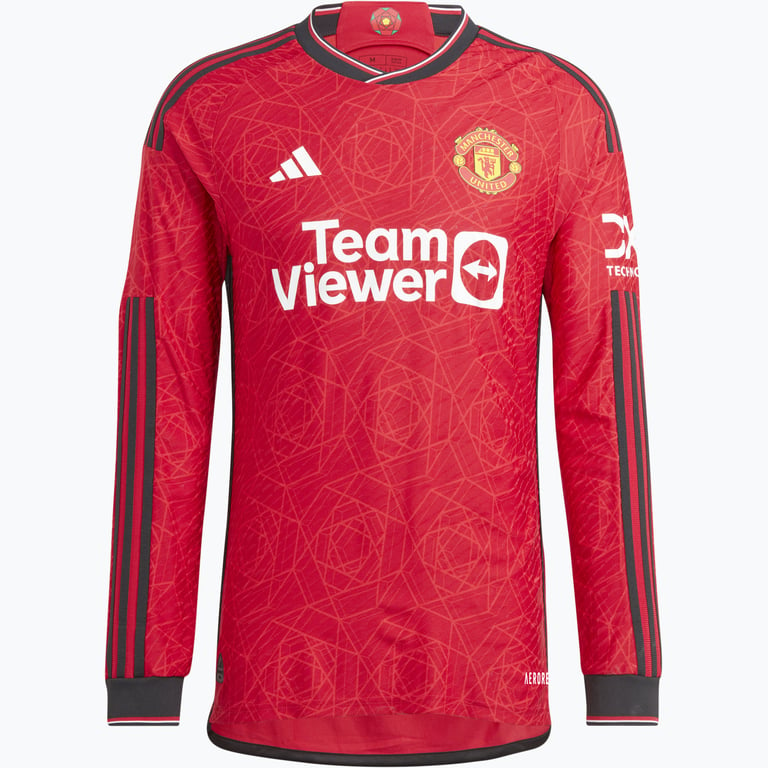 adidas Manchester United 23/24 Home LS M matchtröja Röd