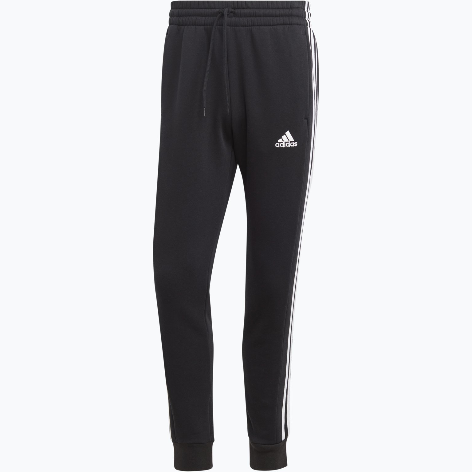 adidas Essentials Fleece 3-Stripes Tapered M mjukisbyxor Svart