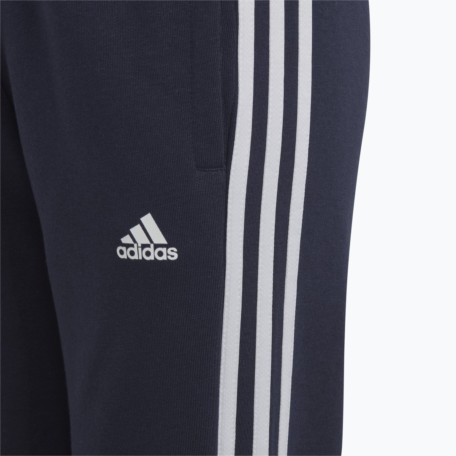 adidas Essentials 3-Stripes Fleece JR mjukisbyxor Blå