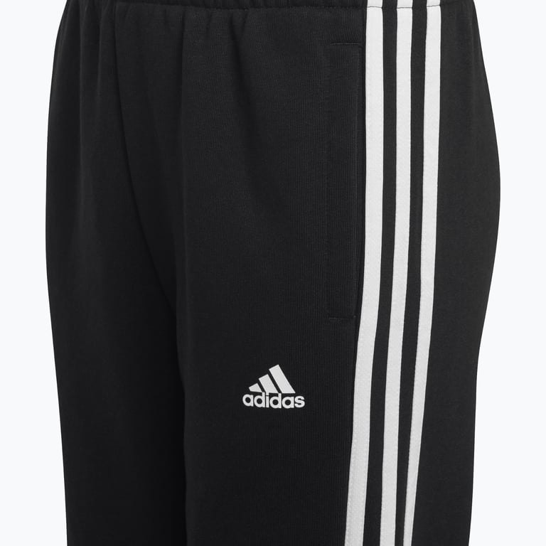 adidas Essentials 3-Stripes Fleece JR mjukisbyxor Svart