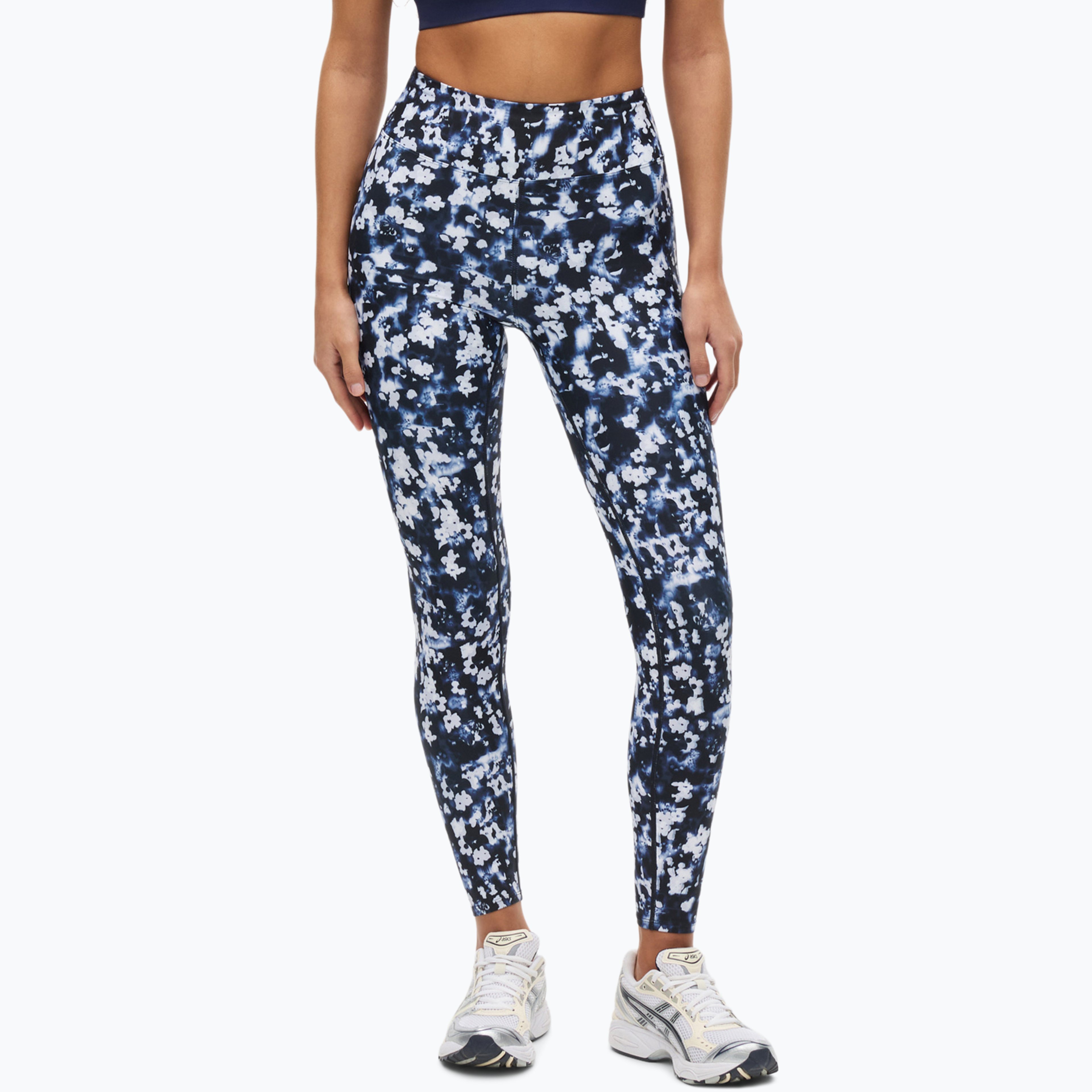 Röhnisch Printed High Waist träningstights Blå