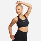 förhandsvisning ikon 3 för Nike Swoosh Medium Support sport-BH Svart