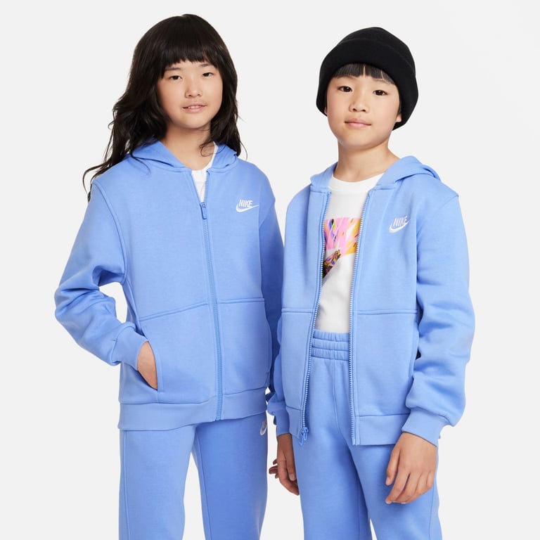 Nike Sportswear Club Fleece Zip JR huvtröja Blå