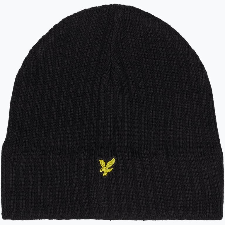 Lyle & Scott Knitted Ribbed mössa Blå