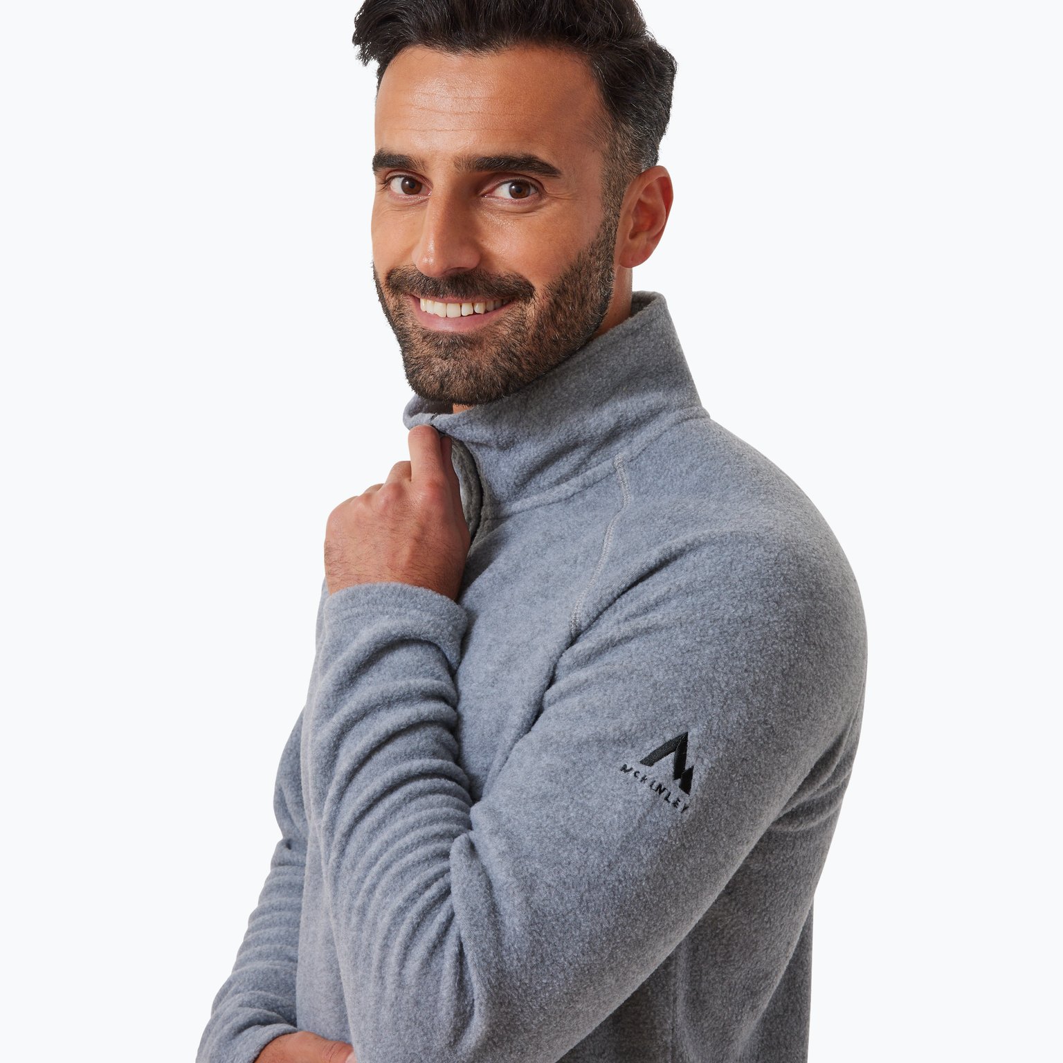 McKinley Bormio Half-Zip M fleecetröja Grå