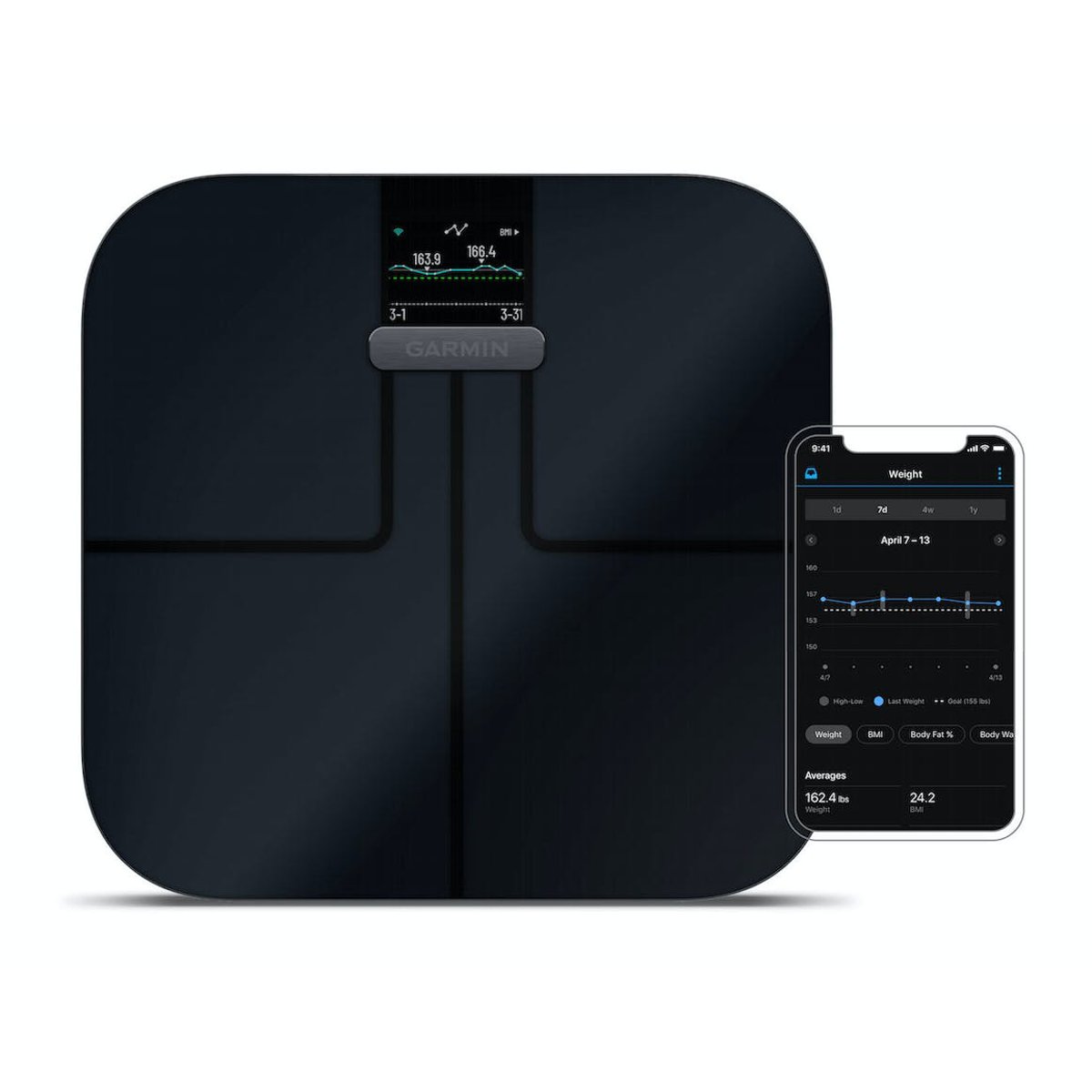 Garmin Index S2 Smart personvåg Svart | INTERSPORT