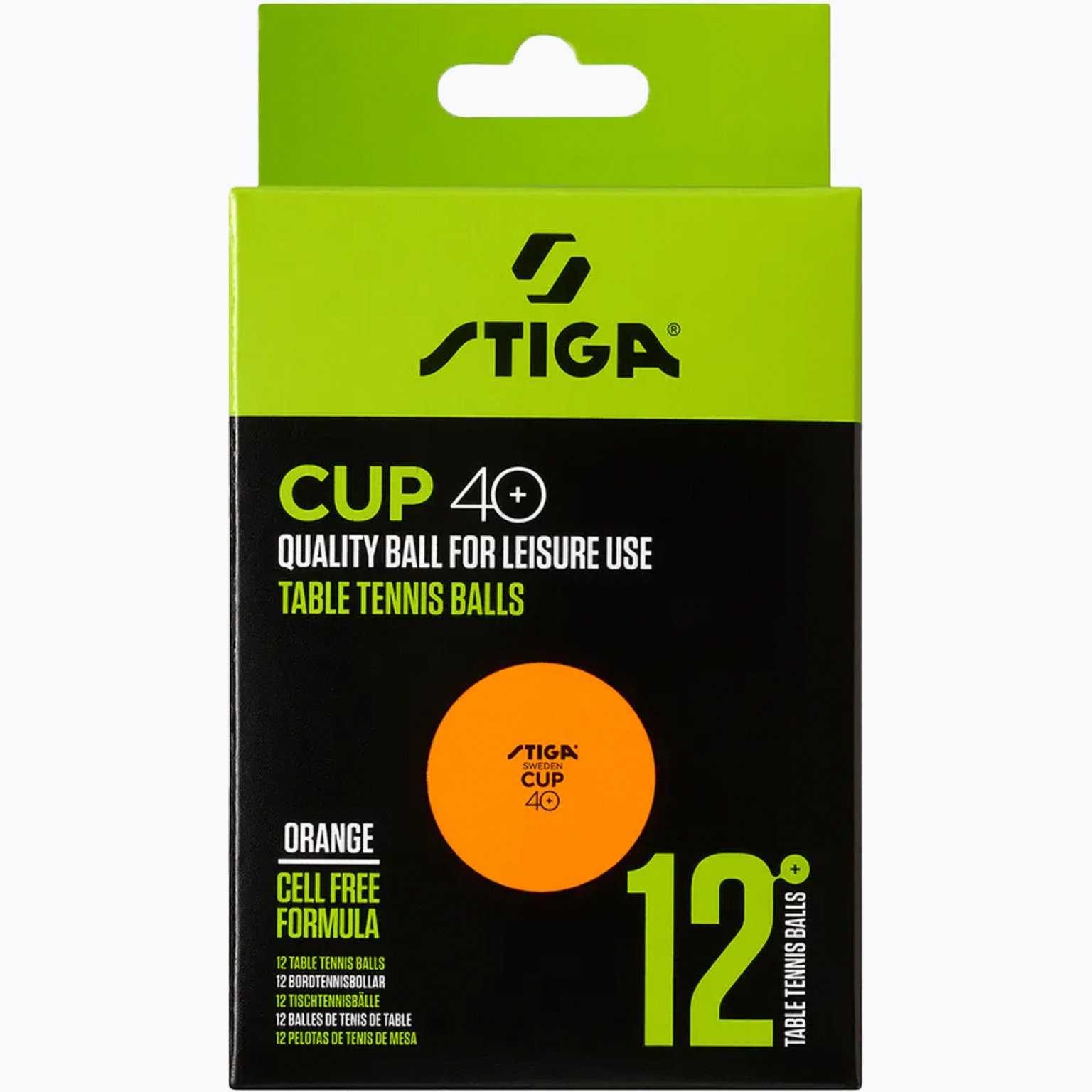 Stiga Cup 12-pack pingisbollar Orange