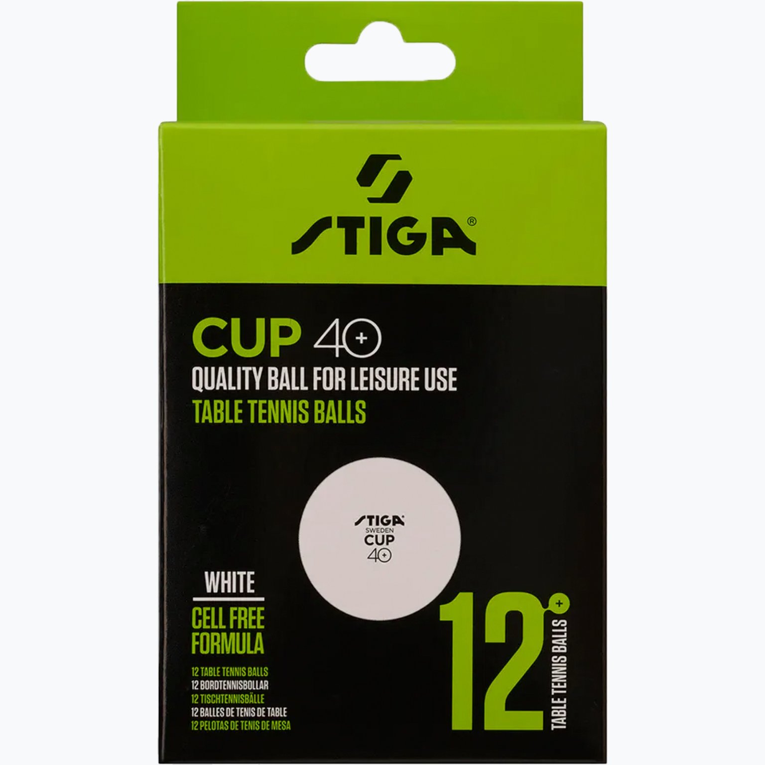 Stiga Cup 12-pack pingisbollar Vit