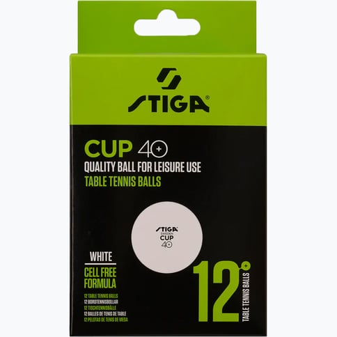 Stiga Cup 12-pack pingisbollar Vit